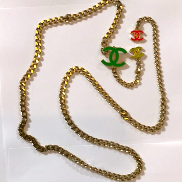 🤮 TRADE 😮 CHANEL belt/necklace neon - Picture 4 of 10